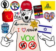 anti_communism anti_nazi arm bbc bracelet clothes ear el_libro_de_la_nueva_izquierda flag:argentina flag:bolivia flag:chile flag:colombia flag:costa_rica flag:cuba flag:dominican_republic flag:ecuador flag:el_salvador flag:equatorial_guinea flag:guatemala flag:honduras flag:israel flag:mexico flag:nicaragua flag:panama flag:paraguay flag:peru flag:puerto_rico flag:spain flag:united_states flag:uruguay flag:venezuela gadsden_flag glasses hanukkah heart homoconservatism i_love_nigger latin_america lgbt_ally libertarian maga_hat mcdonalds neoconservatism open_mouth pointing populism queen_of_spades soyjak spain stubble teeth tshirt variant:shirtjak vox_(political_party) zionism // 1200x1086 // 1.1MB