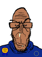 award bloodshot_eyes blue_shirt booger brown_skin drool european_union fixed hoodie meta:not_a_duplicate most_obsessed_faggot_award mustache smile smirk smug subvariant:euromutt subvariant:eurosmug text transparent_background variant:markiplier_soyjak // 593x797 // 18.2KB