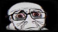 animated bloodshot_eyes brown_eyes ear eye_bags frown get glasses its_over looking_at_you meta:low_resolution sad scared soyjak stubble teeth text tired variant:feraljak video wrinkles // 1280x720, 122.6s // 9.4MB