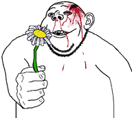 beaten blood broken_nose cant_draw_award daisy flower giving holding_object missing_teeth plant series:gardenjak smile subvariant:gapealien variant:gapejak wound // 1318x1178 // 237.8KB