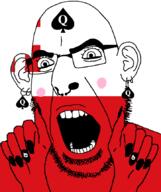 bbc blush ear facial_mark flag flag:utrecht forehead_mark glasses hair hand netherlands nose_piercing nose_ring open_mouth painted_nails queen_of_spades soyjak stubble subvariant:slutson subvariant:spadeson tattoo utrecht variant:cobson // 723x861 // 68.6KB