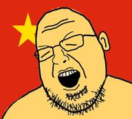 asian brown china country ear flag flag:china glasses open_mouth small_eyes soyjak stubble variant:shotjak yellow_skin // 570x518 // 112.8KB