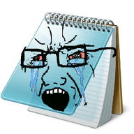 angry bloodshot_eyes crying glasses notepad open_mouth seething transparent_background variant:soyak // 256x256 // 72.0KB