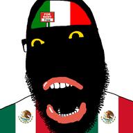 black_skin countrywar flag:italy flag:mexico glasses italy mexico open_mouth rent_free satoko_houjou(namefag) soyjak stubble trend:slopjak variant:cobson yellow_sclera // 721x720 // 36.8KB