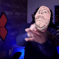 adam_sessler animated beta_male clap closed_mouth cuck frown g4tv glasses headphones irl meta:tagme microphone mustache soyjak stubble text variant:gapejak white_skin youtube // 600x338 // 1.3MB