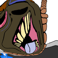 award black_skin bloodshot_eyes blue brown deformed irc ircjeet ircpedo liquify_tool nigger slop transparent_background trend:slopjak variant:bernd // 774x786 // 214.3KB