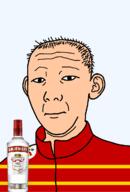 1864 alcohol animal bird bottle cannon closed_mouth clothes crown ear flag flag:smolensk_oblast hair neutral oblast russia smirnoff smolensk_oblast soyjak text track_suit transparent transparent_background variant:kuzjak vodka white_skin // 810x1192 // 121.8KB