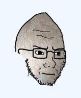 closed_mouth drool dwarf_planet eris frown glasses irritated pear planet solar_system soyjak space stubble subvariant:soyak_(irritated) variant:soyak // 419x505 // 143.5KB