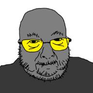 glasses grey_skin looking_at_you old oldfag soot soyjak_party stubble variant:grampjak // 879x879 // 22.8KB