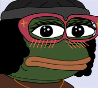 amphibian beanie dark_skin eyelashes frog glasses hair looking_at_you nas:pepe nigger pepe_the_frog subvariant:soyniqua variant:soytan woman // 790x711 // 48.1KB