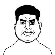 angry drew_pavlou fat glasses obese serious stare variant:pavloujak // 1164x1164 // 261.1KB