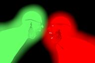 2soyjaks glasses glowing green open_mouth red soyjak stubble variant:quarrel_soyjaks // 1500x1000 // 190.4KB