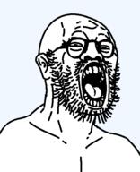gape glasses open_mouth soyjak stubble template transparent_background variant:gapeboy // 434x533 // 21.6KB