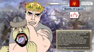 2soyjaks arm battle_of_lipnic beard bloodshot_eyes buff choke_hold christian_cross christian_identity christianity chud clothes crown drawn_background ear eastern_orthodox empire flag:golden_horde flag:moldavia flag:moldova glasses golden_horde hair hand headlock historical history islam islamic khan makeup moldavia moldova moldovan mongol mongol_empire mongolian muslims mustache open_mouth orthodox orthodox_christian orthodox_icon orthodoxy purple_hair romania saint_stephan soyjak strangling stubble subvariant:chudjak_front the_weak_should_fear_the_strong tongue tranny tshirt variant:bernd variant:chudjak // 1920x1080 // 2.1MB