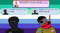 ack autism autismwaffen award balaclava big_nose black_skin bloodshot_eyes bulletproof_vest comment crying distorted faggot flag:gay_pride_flag flag:lgbt_pride_flag gay glasses hello_my_name_is_(sticker) helmet lgbt meta:namefags rope subvariant:jartycuck subvariant:patrick suicide swat swatted_(user) transparent_background trend:slopjak trevor_(user) variant:chudjak variant:kuzjak variant:reaction_soyjak // 1280x720 // 242.3KB