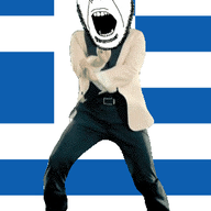 angry animated country cross dance flag flag:greece full_body gangnam_style glasses greece irl open_mouth soyjak stubble variant:cobson // 300x460 // 503.8KB