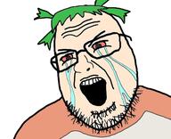 4chan anime clothes crying hair soyjak tshirt variant:shotjak yotsoyba // 417x339 // 66.1KB