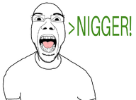 clothes glasses nigger pink_tongue quotation stubble variant:unknown yelling // 971x720 // 111.1KB