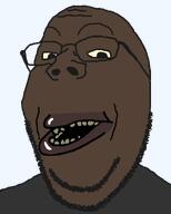 black_shirt black_skin clothes mutt mutt_lips nigga nigger rotten_teeth subvariant:gapemutt variant:gapejak yellow_sclera // 800x1000 // 23.5KB