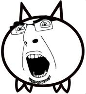 animal awesome battle_cats beard brilliant cat glasses mouth_open nose soyjak variant:cobson // 315x341 // 64.2KB