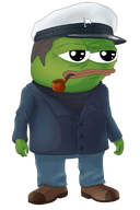 amphibian animal captain closed_mouth clothes frog full_body green_skin hair hand hat jacket lips nas:pepe pepe pepe_the_frog pipe shadow shoe subnas:apu transparent_background // 640x958 // 382.2KB