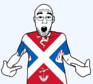 arm british clothes ear flag flag:great_bernera glasses great_bernera hair hand leg open_mouth pointing scotland ship soyjak stubble teeth tshirt united_kingdom variant:shirtjak // 1236x1118 // 154.0KB