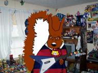 angry animal animal_ears autism backstreet_boys brown_eyes brown_fur chris-chan christian_and_the_hedgehog_boys claw clothes collared_shirt glasses guitar guitar_hero holding_guitar holding_instrument holding_object i_want_it_that_way instrument irl_background music necklace nutwave open_mouth playing_instrument polo_shirt so_need_a_cute_girl song sonic_(series) sonichu sonichu_medallion soyjak squirrel squirreljak striped_shirt subvariant:feralsquirrel tail variant:feraljak video video_game // 1440x1080, 206.7s // 34.0MB