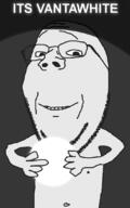 arm beard bright glasses glowing holding_object its_over light orb smile soyjak subvariant:wholesome_soyjak text vantawhite variant:gapejak // 676x1083 // 62.9KB
