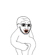 animated arm dance full_body glasses hand leg lips oh_my_god_she_is_so_attractive open_mouth selfish_little_fuck soyjak stubble variant:soyak // 600x900 // 670.4KB