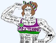 buff female moid radfem scrote strong subvariant:female_chudjak subvariant:female_perceptive_chud subvariant:perceptive_chud tattoo tattoos terf tmd ttd variant:chudjak woman // 1784x1376 // 297.4KB