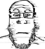 aliased bald closed_mouth corrupted eyebrows glasses glitch stubble subvariant:neutralplier variant:markiplier_soyjak // 600x650 // 34.6KB