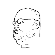 animated closed_mouth fat glasses hand open_mouth soyjak stubble variant:fatjak // 306x306 // 505.0KB