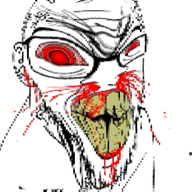 angry animated blood bloodshot_eyes clenched_teeth cracked_teeth distorted glasses nosebleed red_eyes soyjak stubble subvariant:feralrage variant:feraljak yellow_teeth // 622x640 // 2.9MB