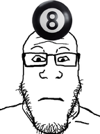 8 8_ball bald ball glasses looking_at_you object_on_head stubble subvariant:neutralplier variant:markiplier_soyjak white_background // 600x800 // 54.0KB