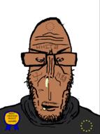 1488 angry award beard brown_skin crying european european_union flag flag:european_union glasses half_open_mouth most_obsessed_faggot_award mutt red_eyes shitskin star_(symbol) subvariant:euromutt swastika sweater tattoo text variant:markiplier_soyjak white_supremacist // 594x797 // 40.7KB