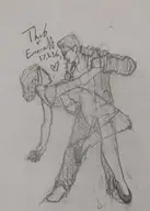 drawing emerald_(namefag) femerald love ship sketch thub_(user) variant:chudjak // 2030x2847 // 1.8MB