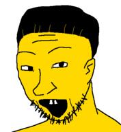 HoeLang asian buck_teeth china chinksectoid eyes hair insects no_beard nose open_mouth stubble yellow_skin // 422x457 // 7.6KB