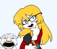 averi award blond blue_eyes female kate kate_hikes nate nate_higgers natejak oh_my_god_she_is_so_attractive soyjak_party variant:coinjak yellow_hair // 657x565 // 39.0KB