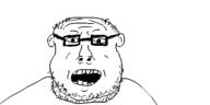 balding ear glasses oekaki open_mouth soyjak stubble variant:unknown // 500x250 // 19.3KB