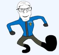 animated arm clean_dance closed_mouth clothes dance finland finnish_text full_body glasses smile soyjak stubble variant:feraljak // 544x503 // 78.2KB
