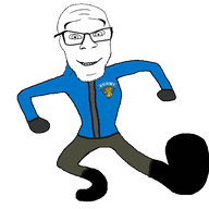 animated arm clean_dance closed_mouth clothes dance finland finnish_text full_body glasses smile soyjak stubble variant:feraljak // 544x503 // 78.2KB