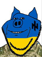 animal azov_battalion country ear flag nazism pig russo_ukrainian_war smile soyjak stubble ukraine uniform variant:impish_soyak_ears // 597x800 // 143.8KB