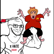 2020 amerimutt animated anti_ongezellig arm artist:romanian_schizo bisected blood bow bowtie brown_skin closed_mouth drill fat glasses gore hair hand holding_object i_hate mymy_(ongezellig) nikocado_avocado ongezellig open_mouth orange_hair smile smug soyjak stubble text variant:soyak // 1920x1080 // 762.1KB