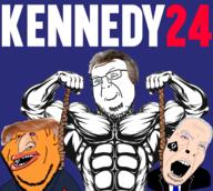 ack bloodshot_eyes blue_eyes buff clothes donald_trump hanging joe_biden muscles noose nose queen_of_spades robert_f_kennedy_jr shirtless smile subvariant:impish_amerimutt suit variant:cobson variant:impish_soyak_ears variant:shotjak // 967x866 // 442.1KB