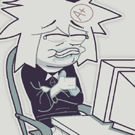 a+ amphibian chair clothes computer eating eyes_closed frog fundamental_paper_education holding_object horn meta:not_oc nas:pepe oliver_(fundamental_paper_education) pepe_the_frog sitting soap // 680x682 // 36.3KB