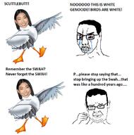 awkwafina bloodshot_eyes crying glasses movie scuttlebutt seagull soyjak the_little_mermaid variant:chudjak // 746x754 // 194.3KB