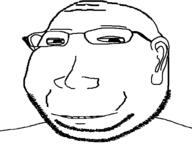 ear eyelids glasses small_eyes smile soyjak stubble subvariant:massjak subvariant:wholesome_soyjak template variant:gapejak // 600x459 // 4.7KB