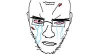 angry blood_on_face bloodshot_eyes closed_mouth crying ear glasses lex_luthor soyjak stubble // 2048x1152 // 50.9KB