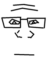 glasses neutral nose simple variant:markiplier_soyjak white_background // 356x446 // 4.8KB