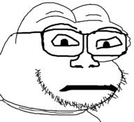 amphibian animal closed_mouth frog glasses nas:pepe neutral pepe_the_frog soyjak stubble subvariant:neutralplier variant:markiplier_soyjak // 744x675 // 30.8KB